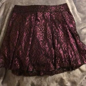 Purple and black lined skirt Sz M